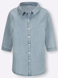 Blusen|heine Jeansbluse blue-bleached