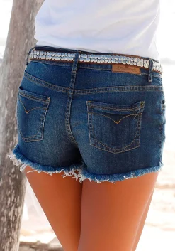 Strandmode|Buffalo Jeanshotpants blue-washed