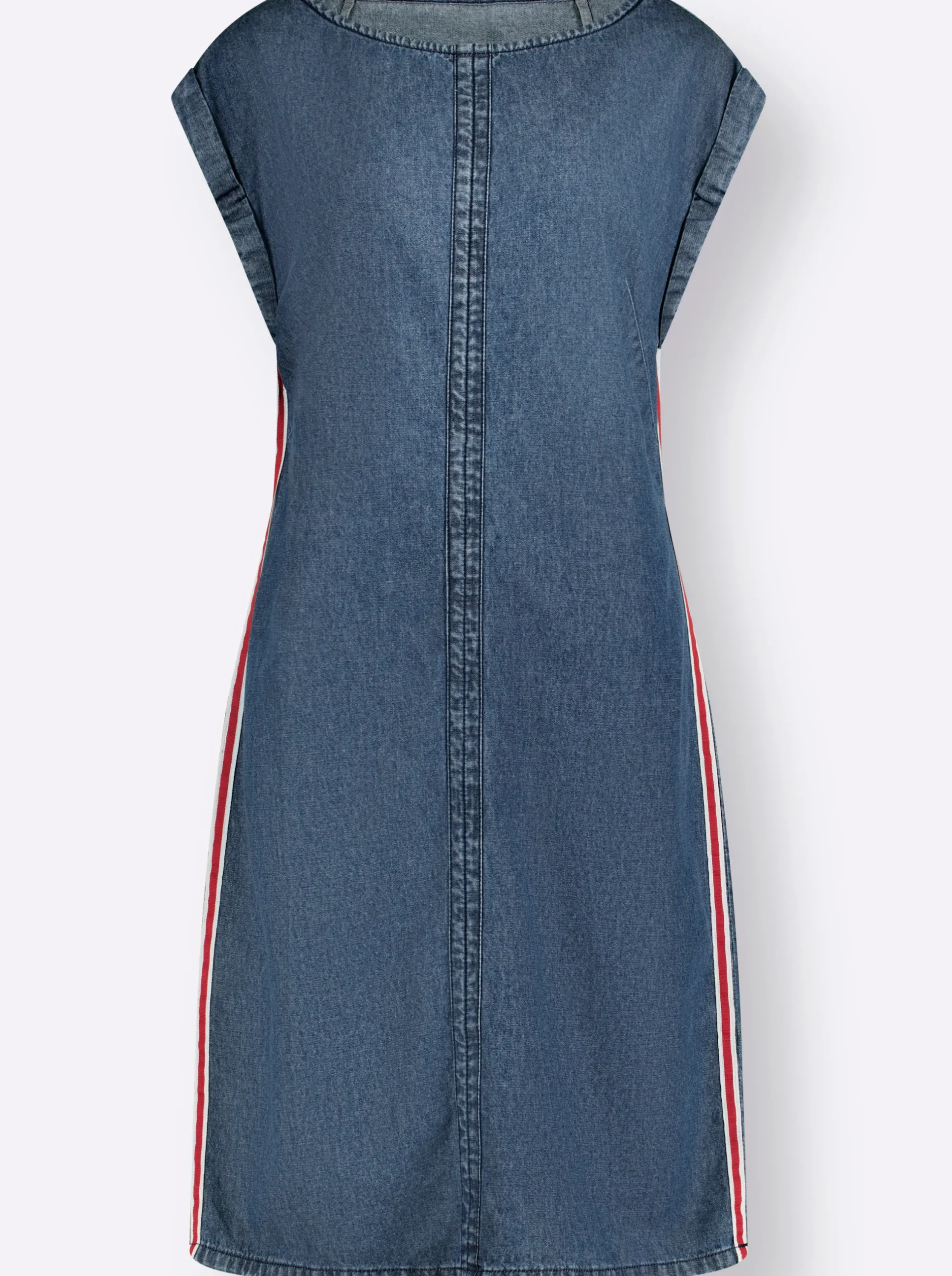 Kleider| Jeanskleid aus reiner Baumwolle blue-stone-washed