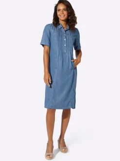 Kleider| Jeanskleid in Lyocell-Qualität blue-bleached