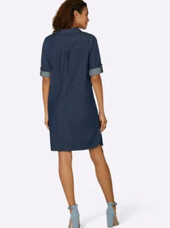 Strandkleider|Kleider| Jeanskleid in Schlupfform blue-stone-washed