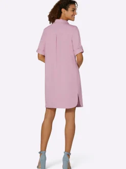 Strandkleider|Kleider| Jeanskleid in Schlupfform rosé