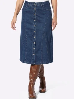Röcke| Jeans-Rock blue-stone-washed