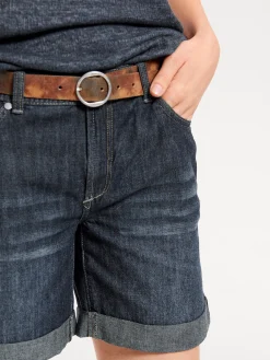 Strandmode|heine Jeans-Shorts darkdenim