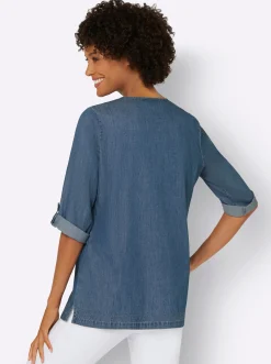 Blusen| Jeans-Tunika blue-stone-washed