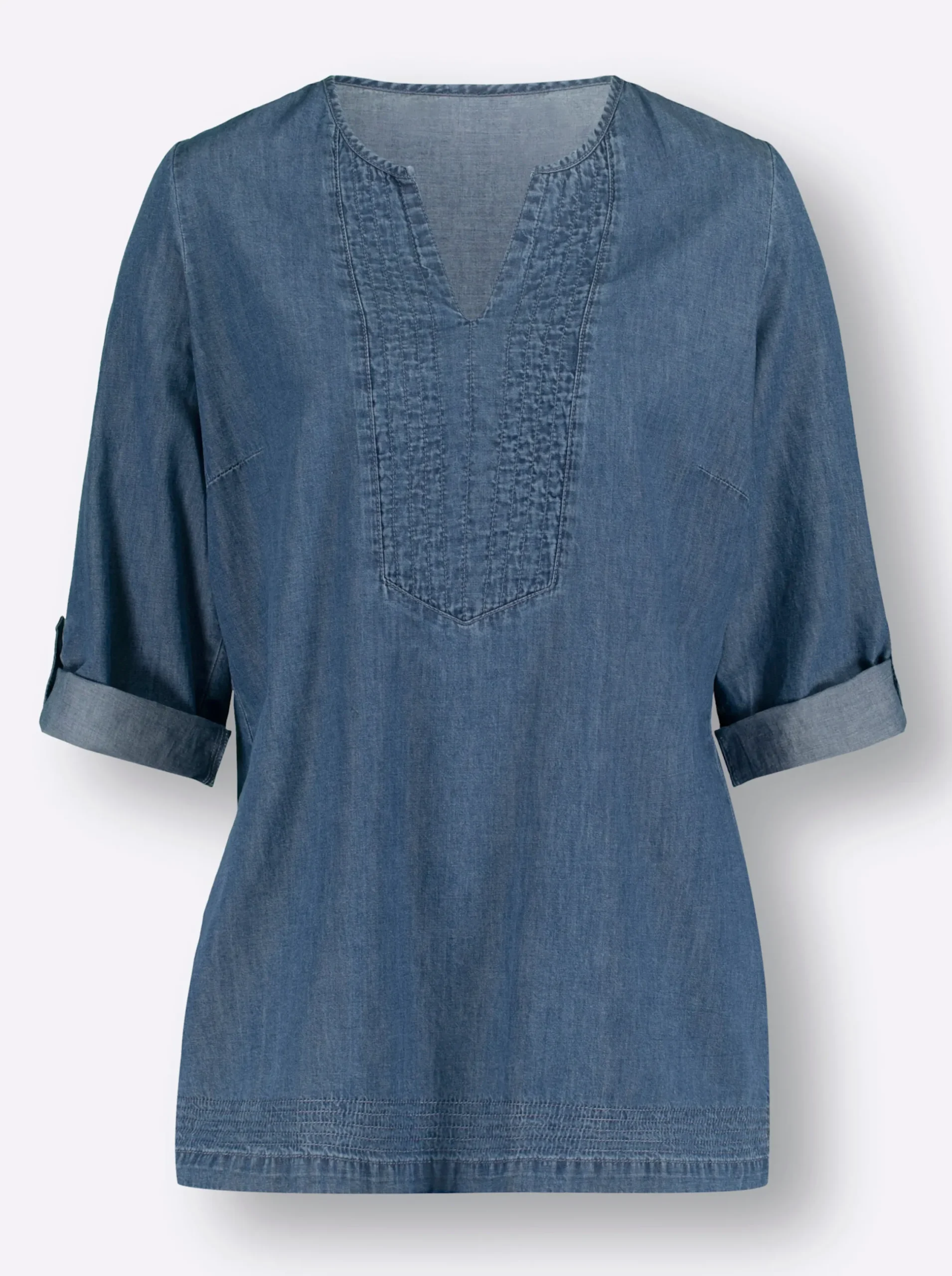 Blusen| Jeans-Tunika blue-stone-washed