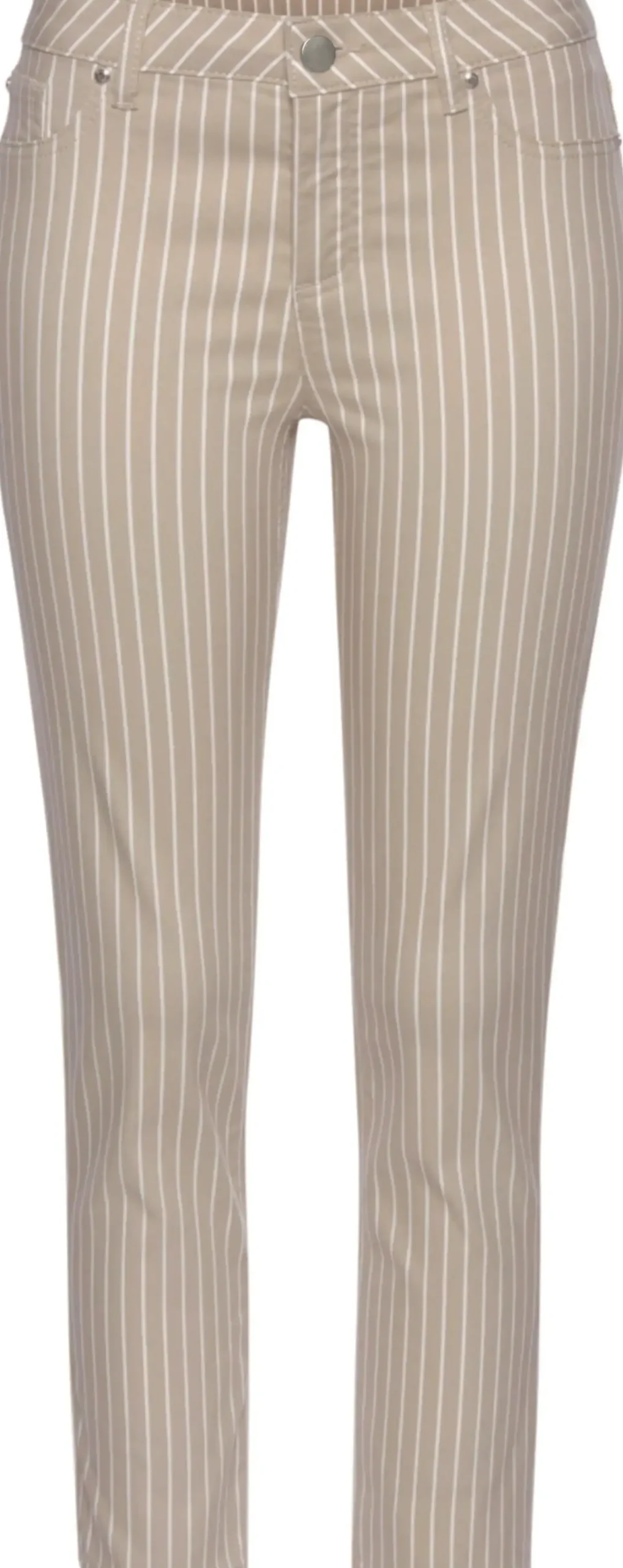 Strandmode|LASCANA 7/8-Jeggings sand-weiß-gestreift