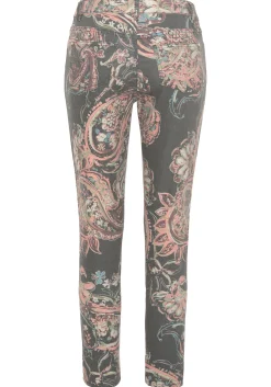 Hosen|LASCANA 7/8-Jeggings schwarz-buntbedruckt