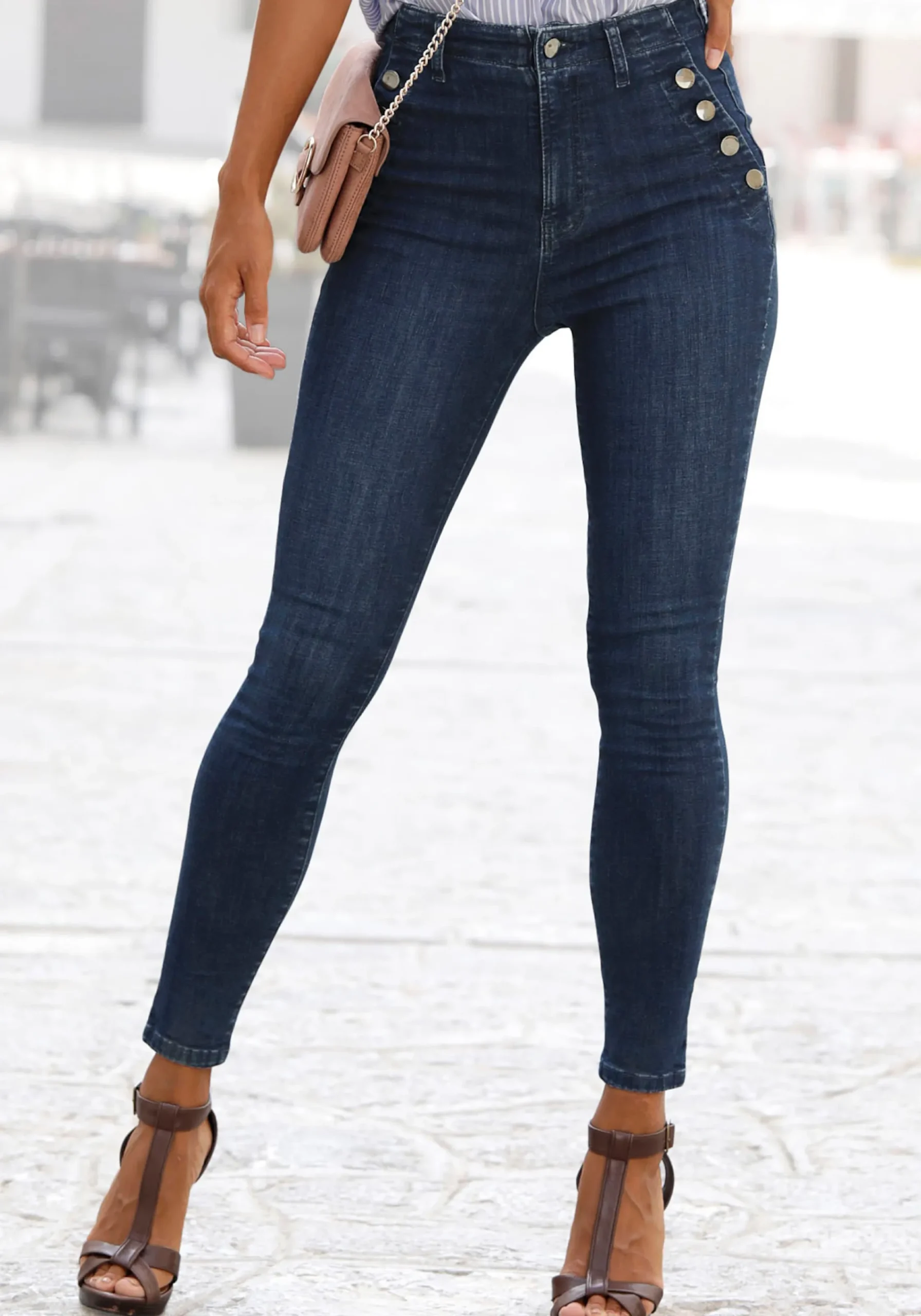 Hosen|Vivance Jeggings darkblue-washed