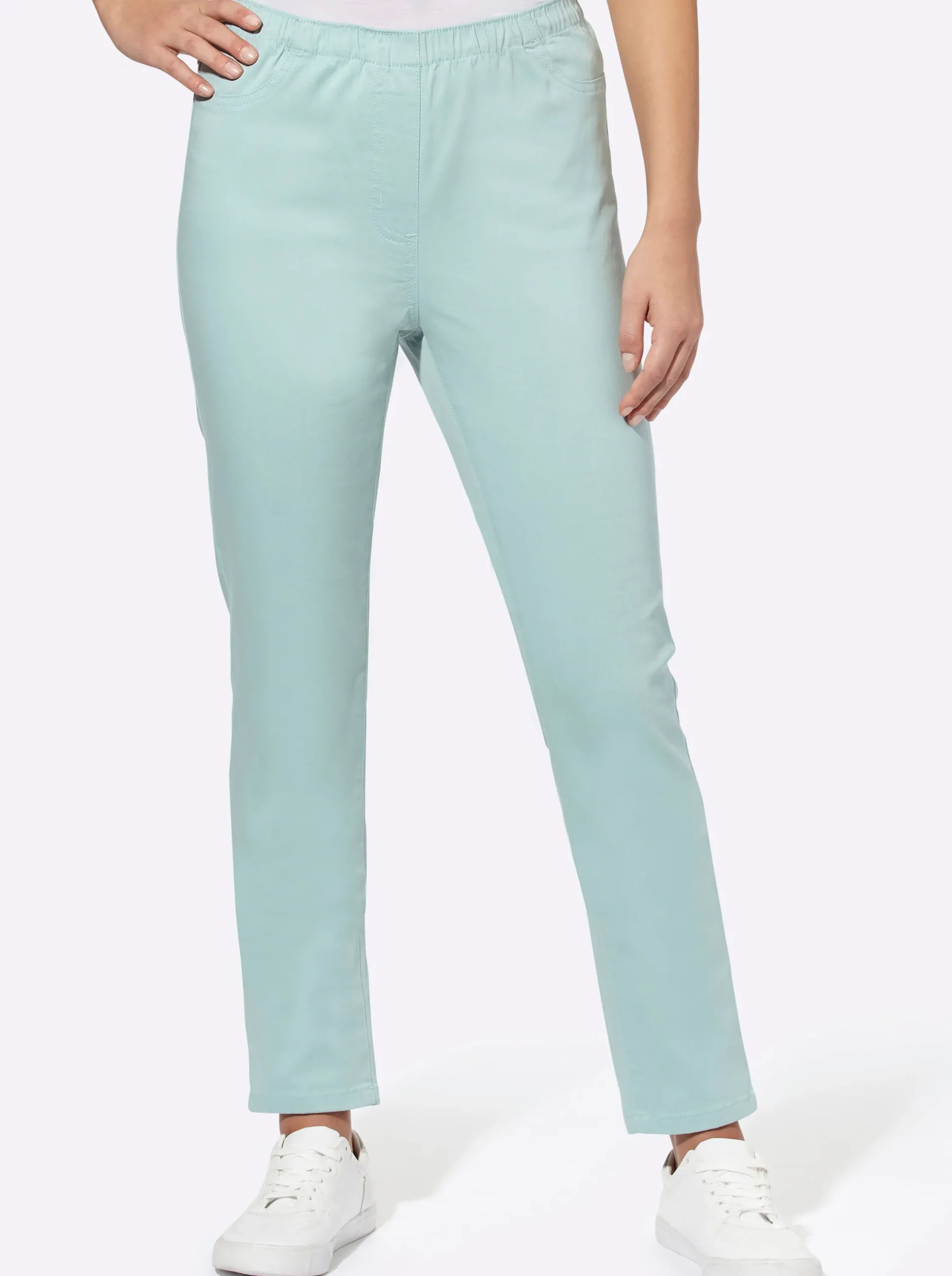 Jeans| Jeggings in schmaler Form mint