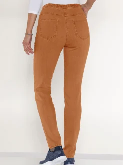 Jeans| Jeggings in schmaler Form terrakotta