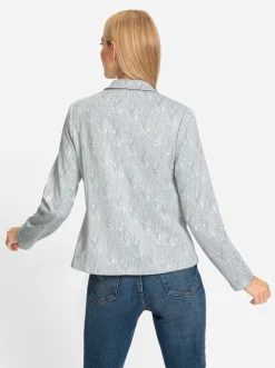 Blazer|heine Jerseyblazer bleu-weiß-gemustert