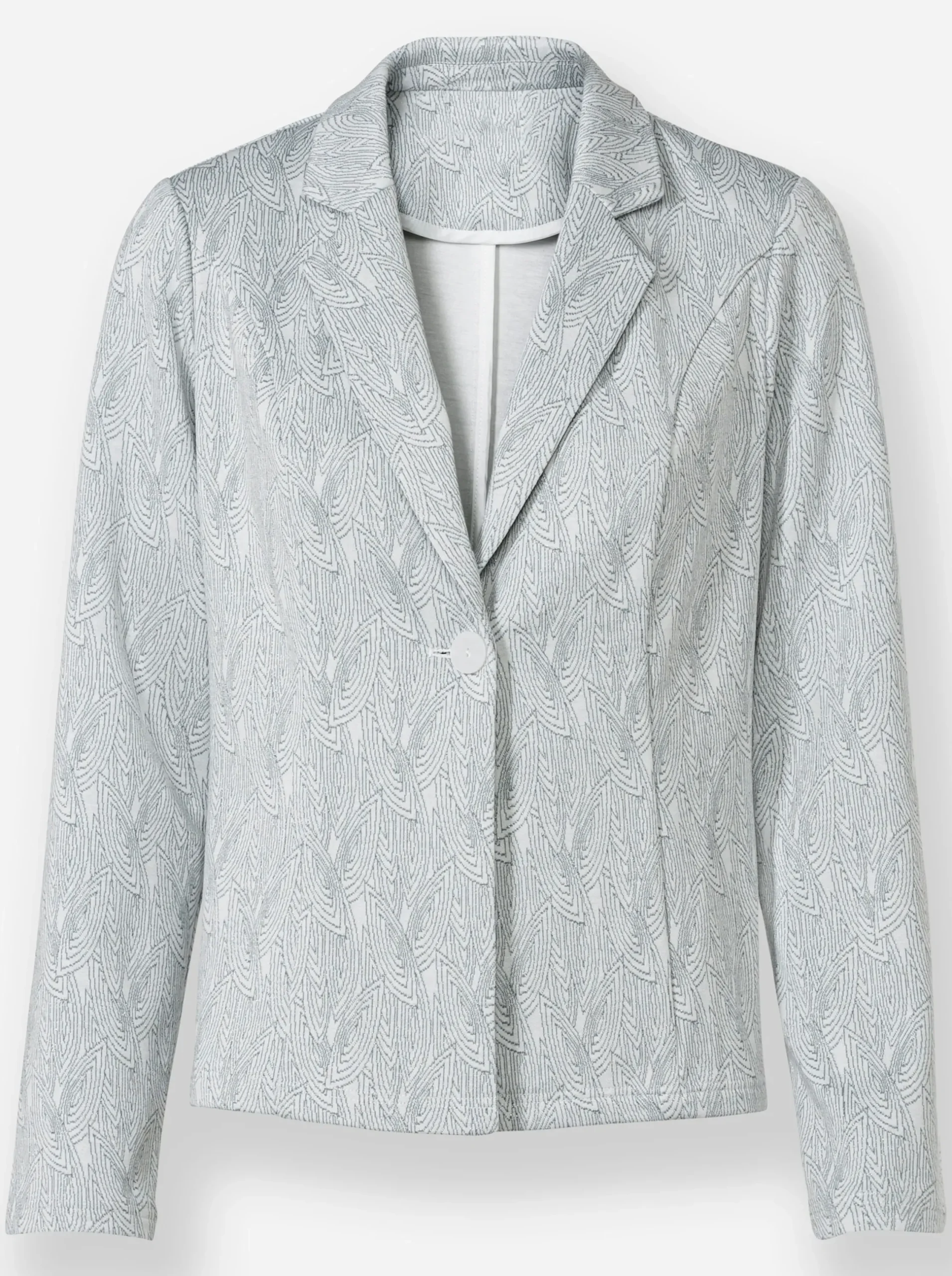 Blazer|heine Jerseyblazer bleu-weiß-gemustert