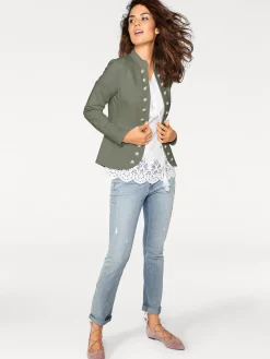 Blazer|heine Jersey-Blazer oliv
