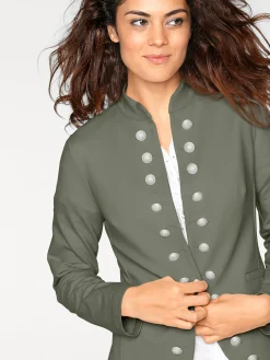 Blazer|heine Jersey-Blazer oliv