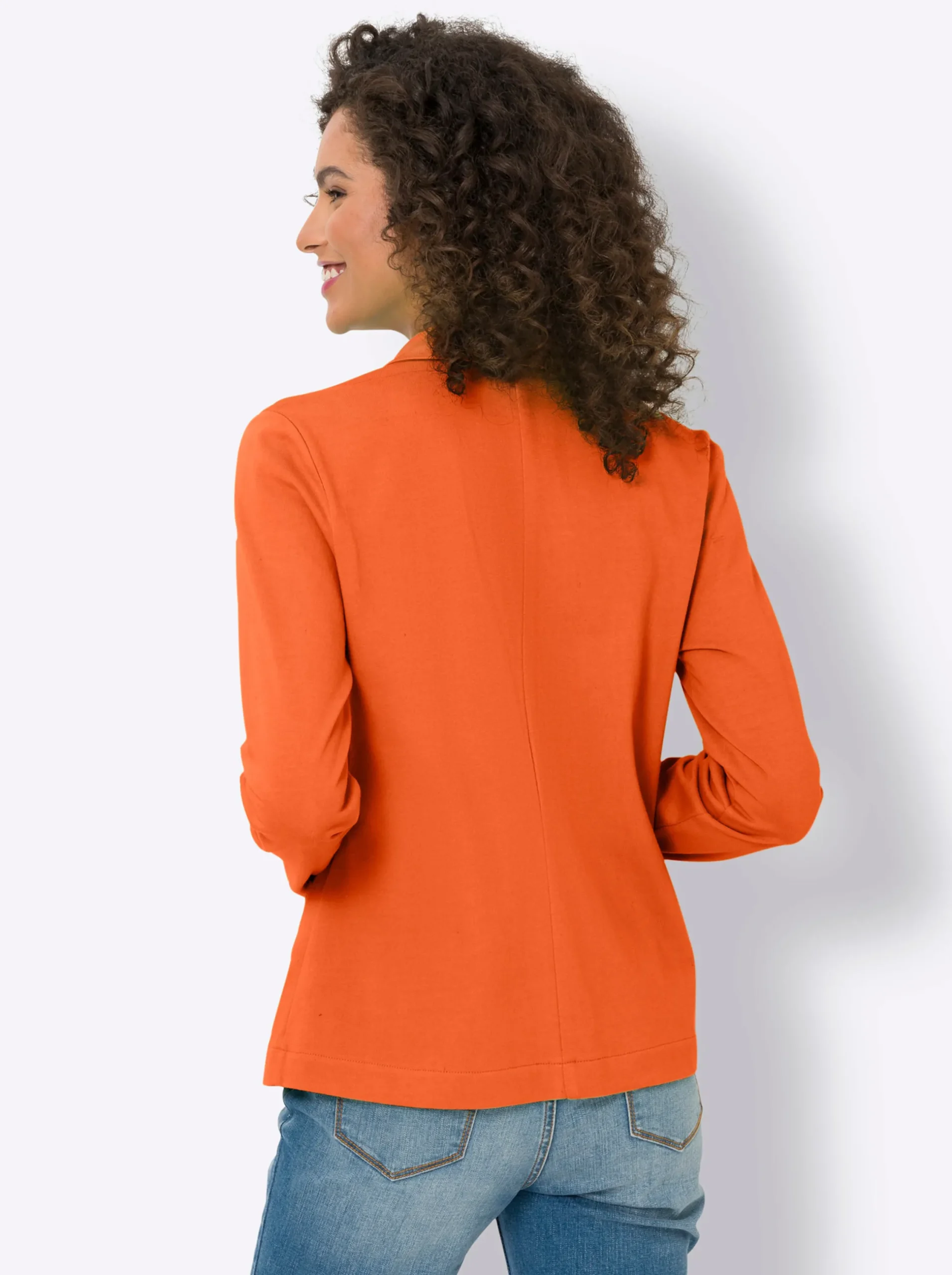 Strandmode|Blazer|heine Jerseyblazer aus Baumwolle, ungefüttert orange
