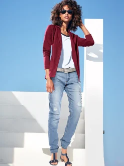 Basics|Blazer|heine Jerseyblazer aus Baumwolle, ungefüttert karminrot