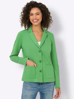 Strandmode|Blazer|heine Jerseyblazer aus Baumwolle, ungefüttert apfel