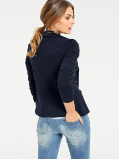 Strandmode|Basics|heine Jerseyblazer aus Baumwolle, ungefüttert blau