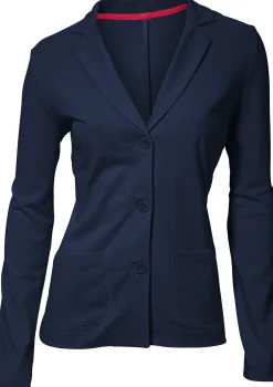 Strandmode|Basics|heine Jerseyblazer aus Baumwolle, ungefüttert blau