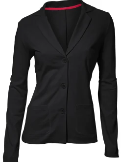 Strandmode|Blazer|heine Jerseyblazer aus Baumwolle, ungefüttert schwarz
