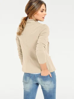 Strandmode|Basics|heine Jerseyblazer aus Baumwolle, ungefüttert sand