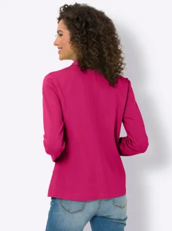 Strandmode|Blazer|heine Jerseyblazer aus Baumwolle, ungefüttert pink