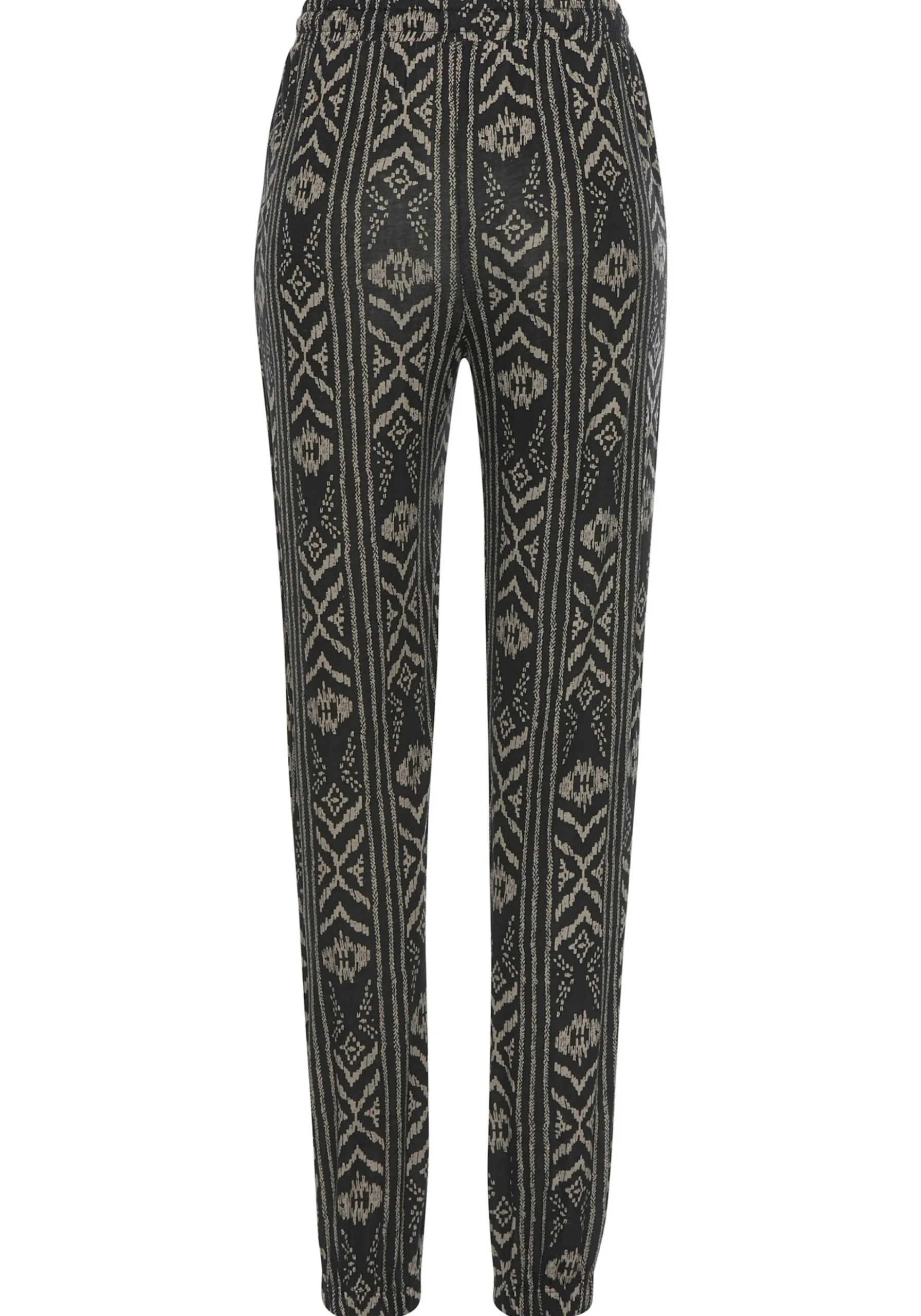 Strandmode|Hosen|LASCANA Jerseyhose schwarz-creme-bedruckt