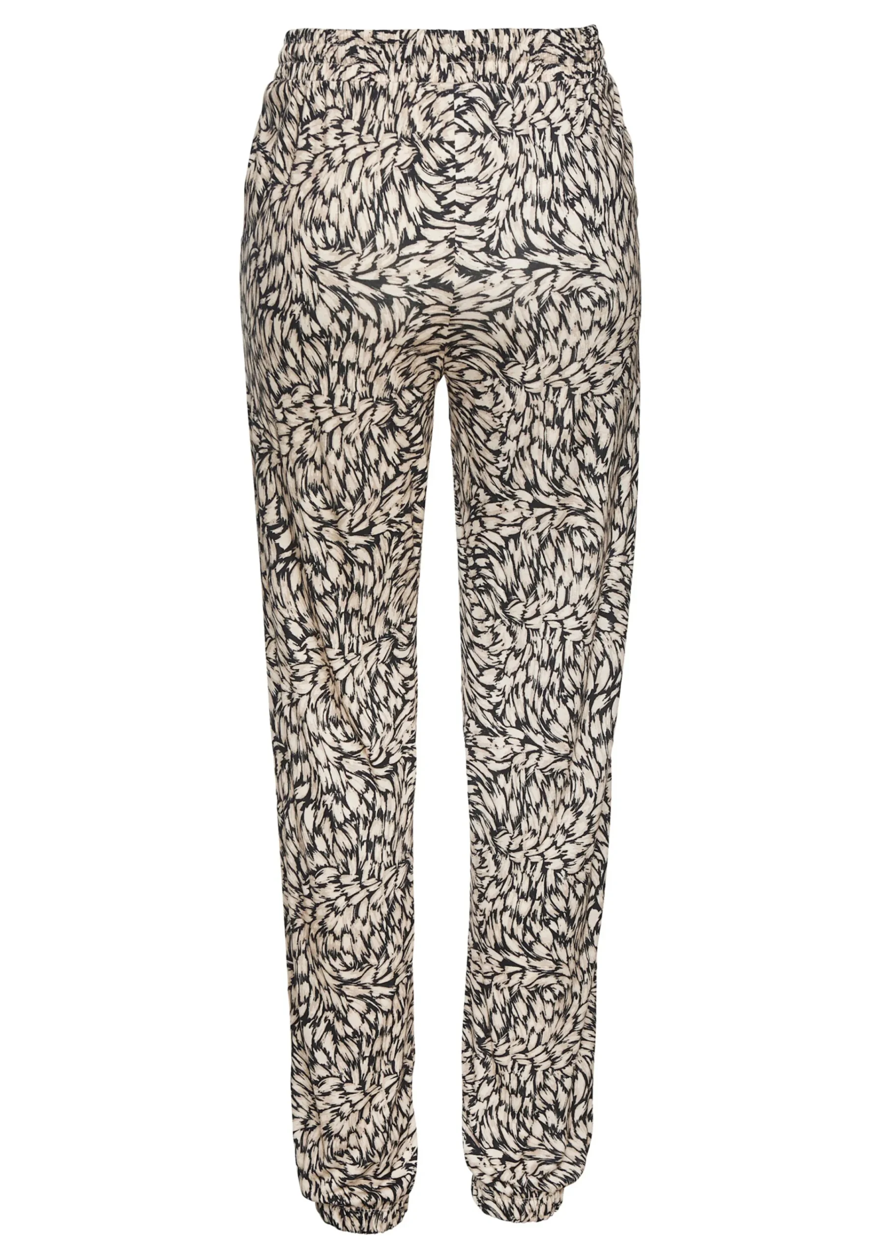 Hosen|Buffalo Jerseyhose schwarz-taupebedruckt