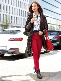 Hosen| Jerseyhose im Joggpant-Stil, knöchellang rot