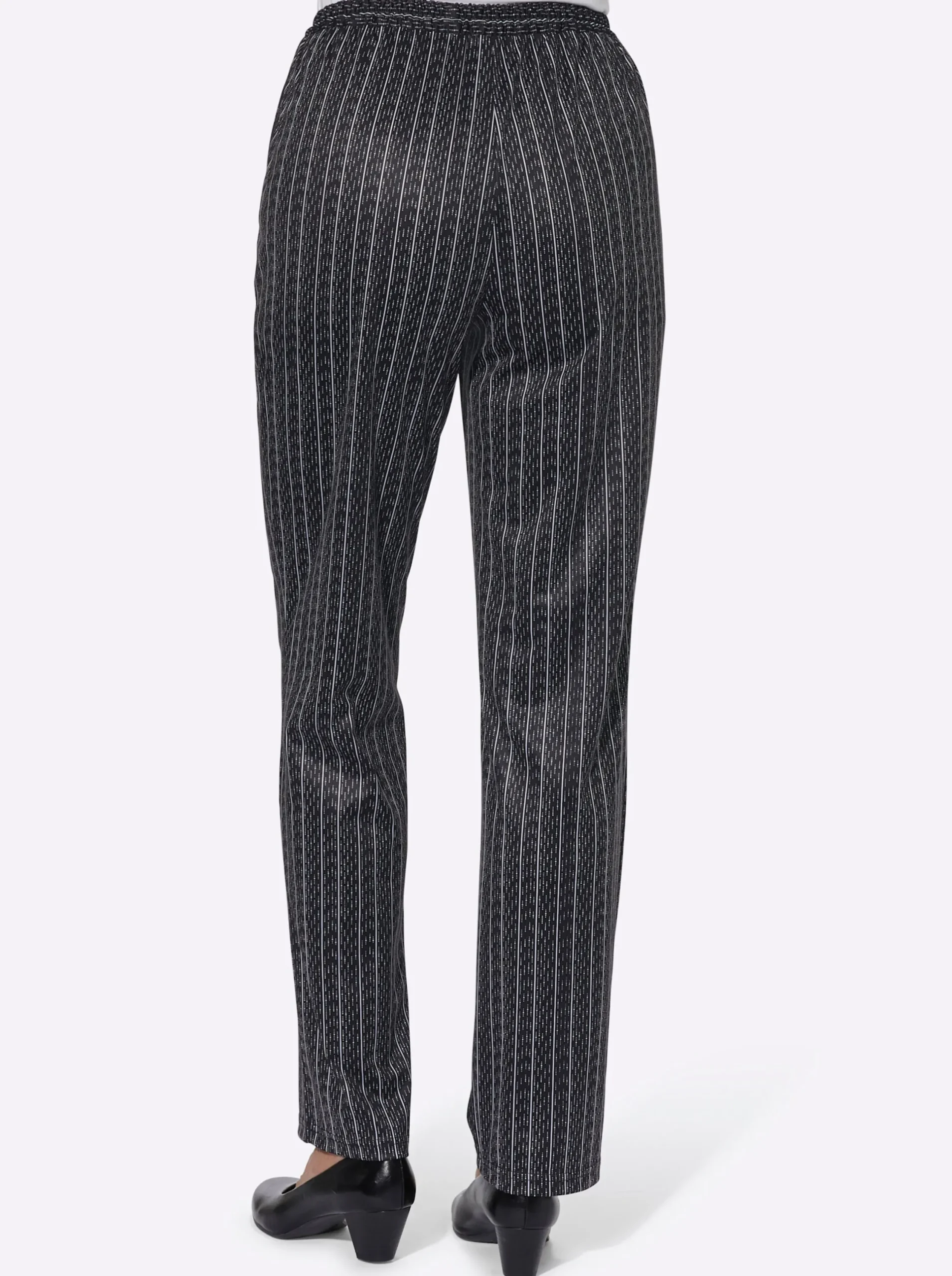 Hosen| Jerseyhose mit Bindeband schwarz-gestreift
