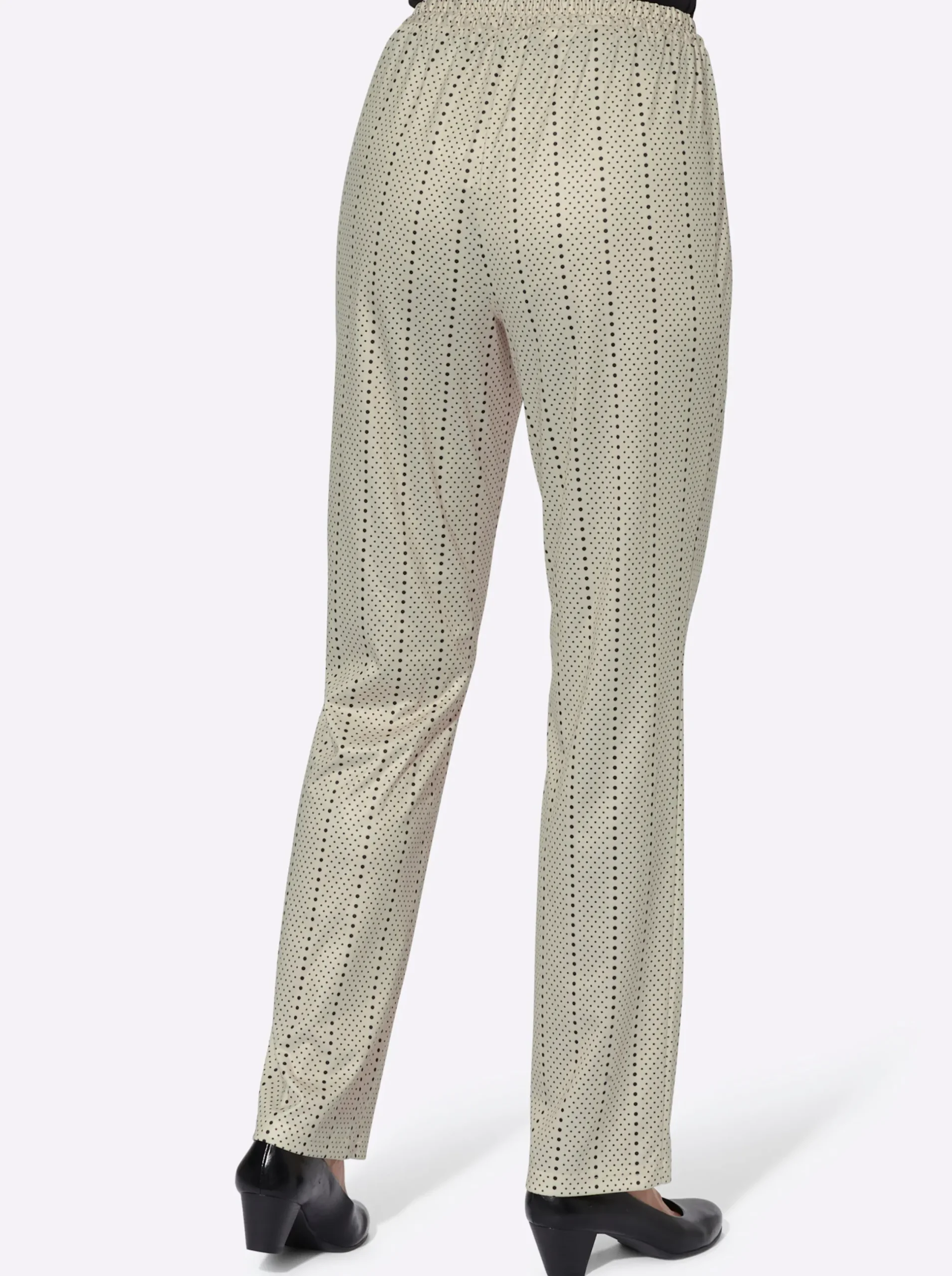 Hosen| Jerseyhose mit Bindeband sand-getupft