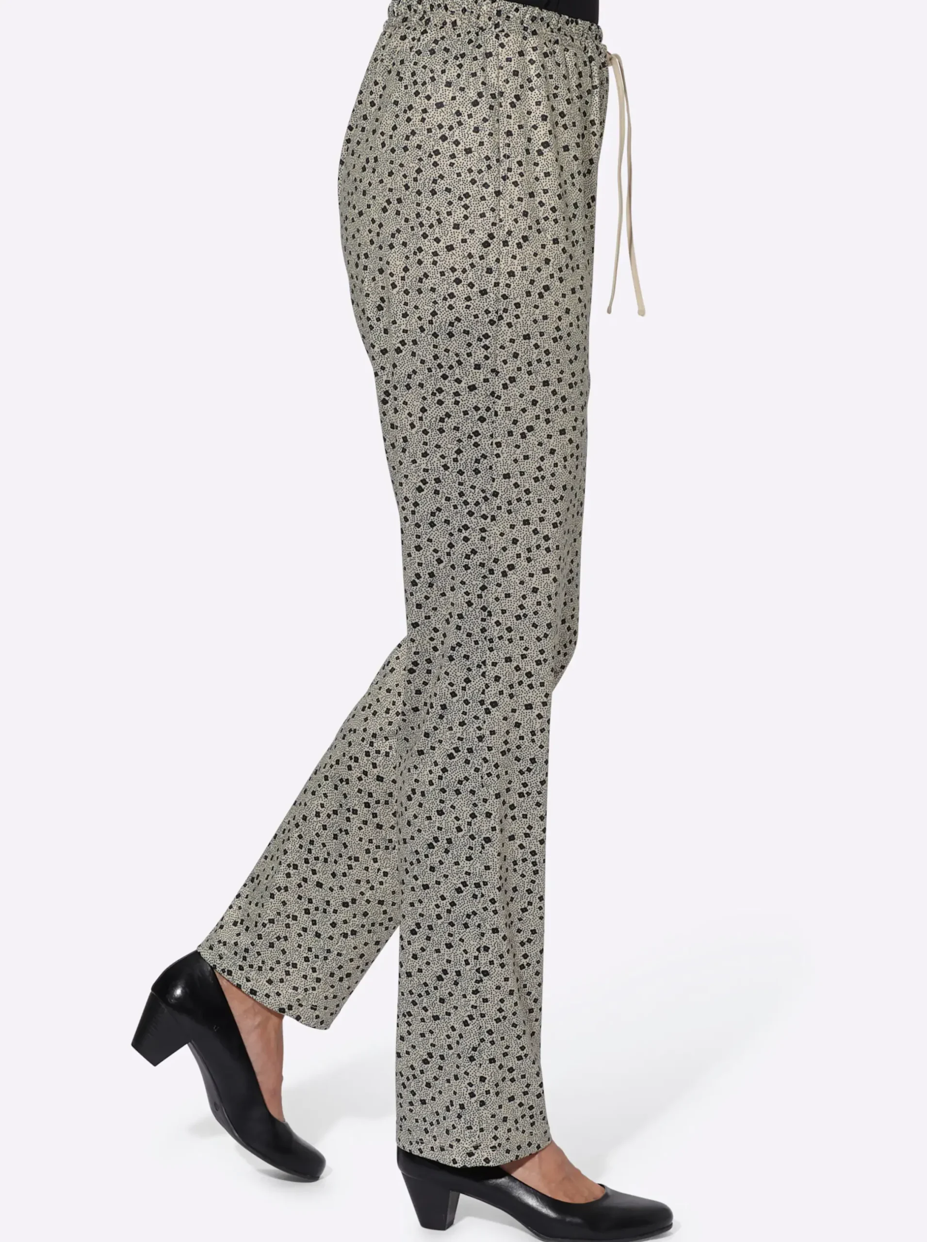Hosen| Jerseyhose mit Bindeband sand-millefleurs