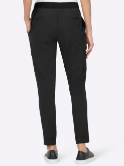 Hosen|heine Jerseyhose mit Glitzersteinchen schwarz