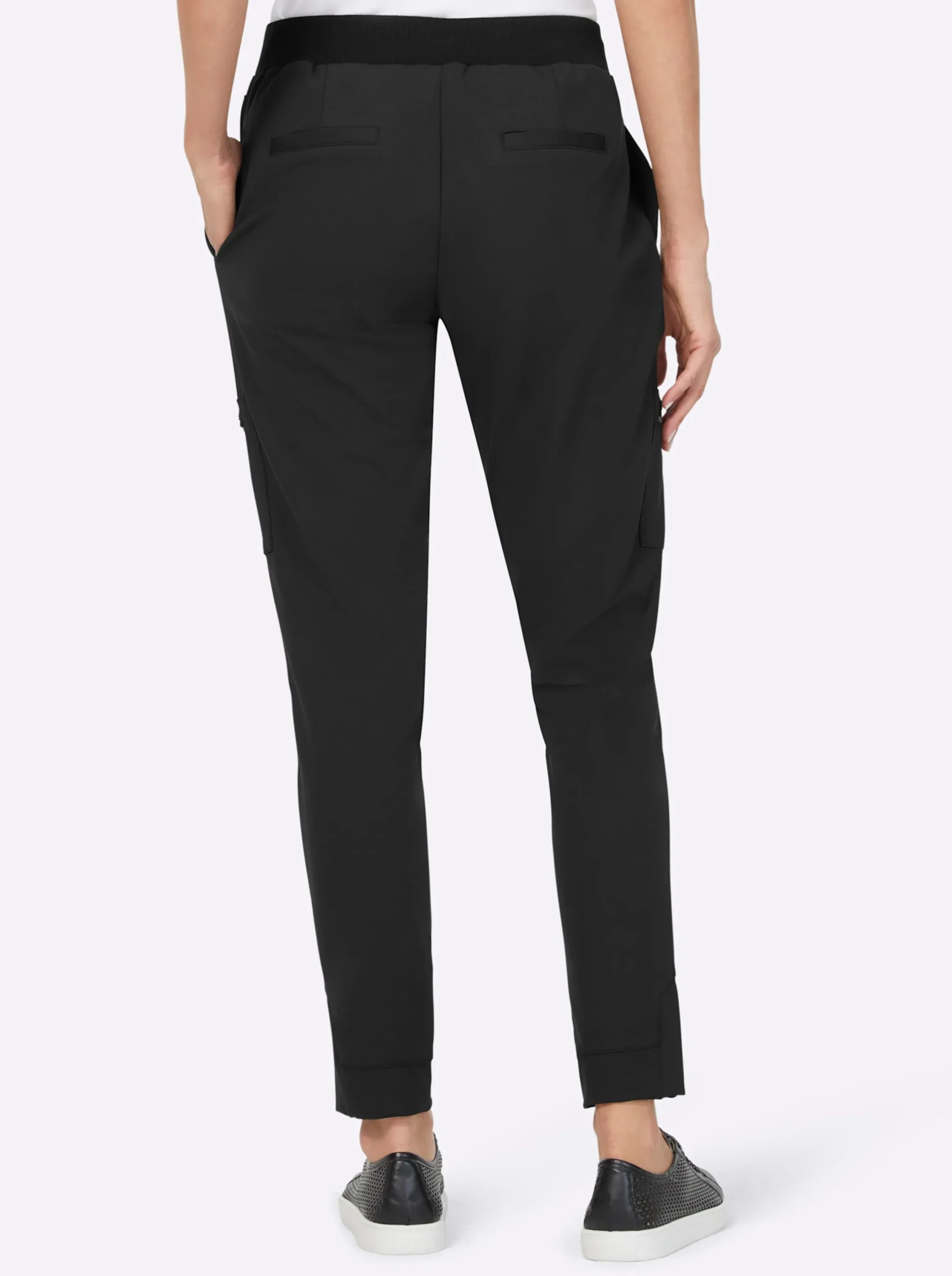Hosen|heine Jerseyhose mit Glitzersteinchen schwarz