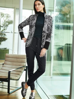 Hosen|heine Jerseyhose mit Glitzersteinchen schwarz