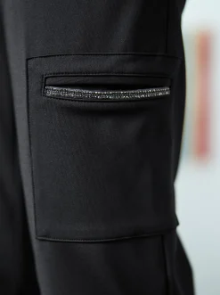 Hosen|heine Jerseyhose mit Glitzersteinchen schwarz