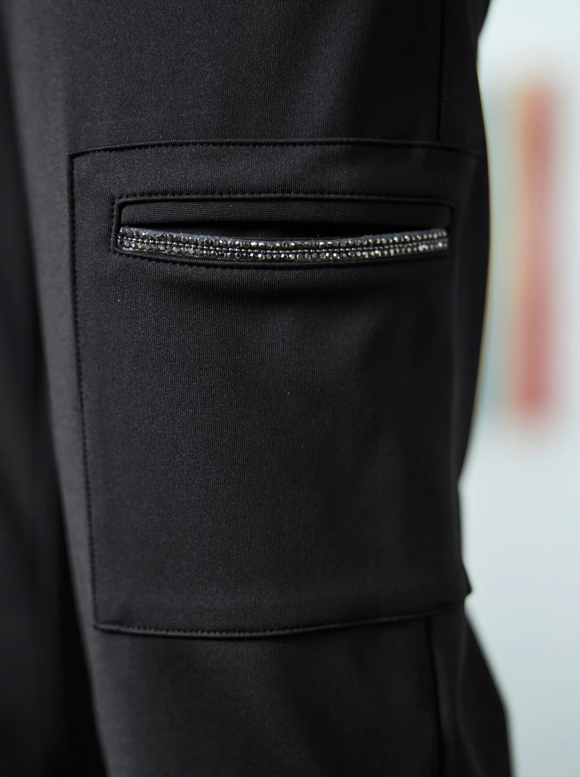 Hosen|heine Jerseyhose mit Glitzersteinchen schwarz