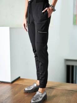 Hosen|heine Jerseyhose mit Glitzersteinchen schwarz