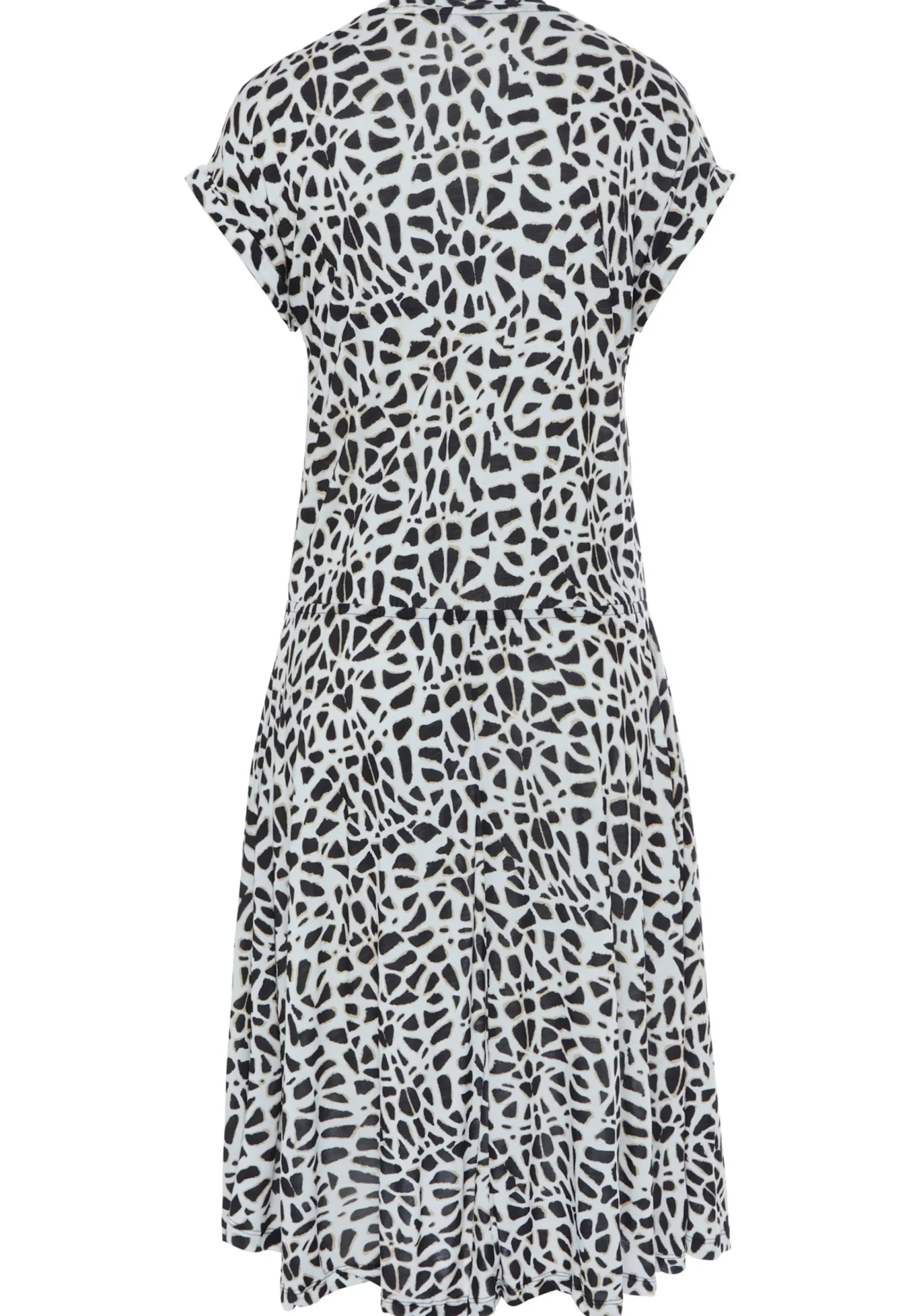 Strandkleider|Kleider|LASCANA Jerseykleid creme-schwarzbedruckt