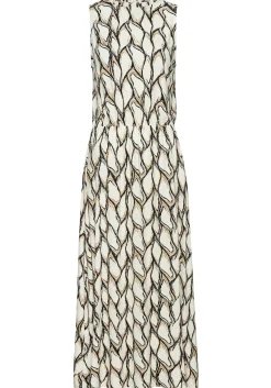 Strandkleider|Kleider|LASCANA Jerseykleid creme-khakibedruckt