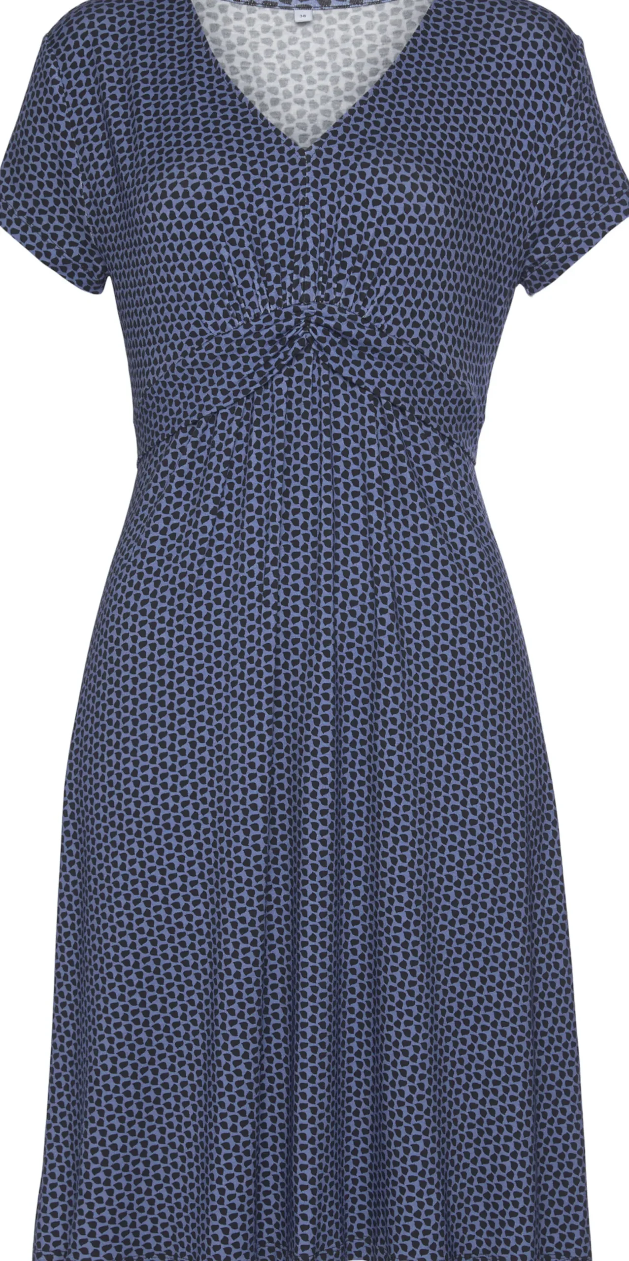 Kleider|Vivance Jerseykleid blau-marine-gemustert