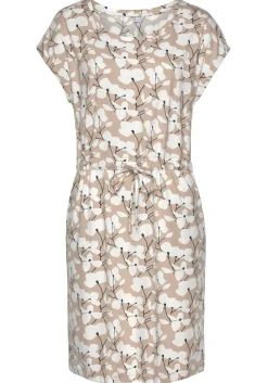 Strandkleider|Beachtime Jerseykleid beige-creme-bedruckt