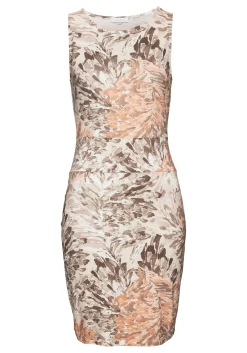 Strandkleider|LASCANA Jerseykleid apricot-taupebedruckt