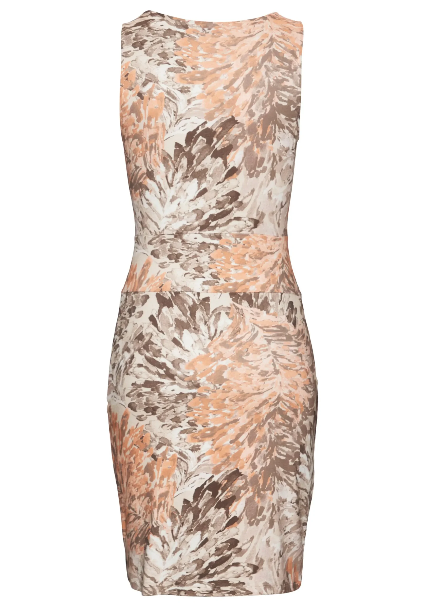 Strandkleider|LASCANA Jerseykleid apricot-taupebedruckt