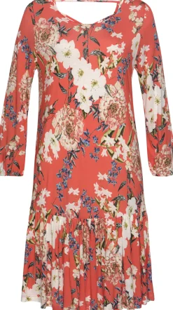 Kleider|s.Oliver Jerseykleid koralle-bedruckt