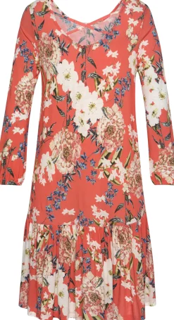 Kleider|s.Oliver Jerseykleid koralle-bedruckt