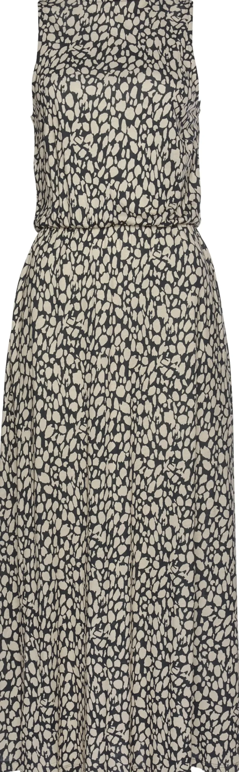 Strandkleider|Kleider|LASCANA Jerseykleid schwarz-beige-bedruckt