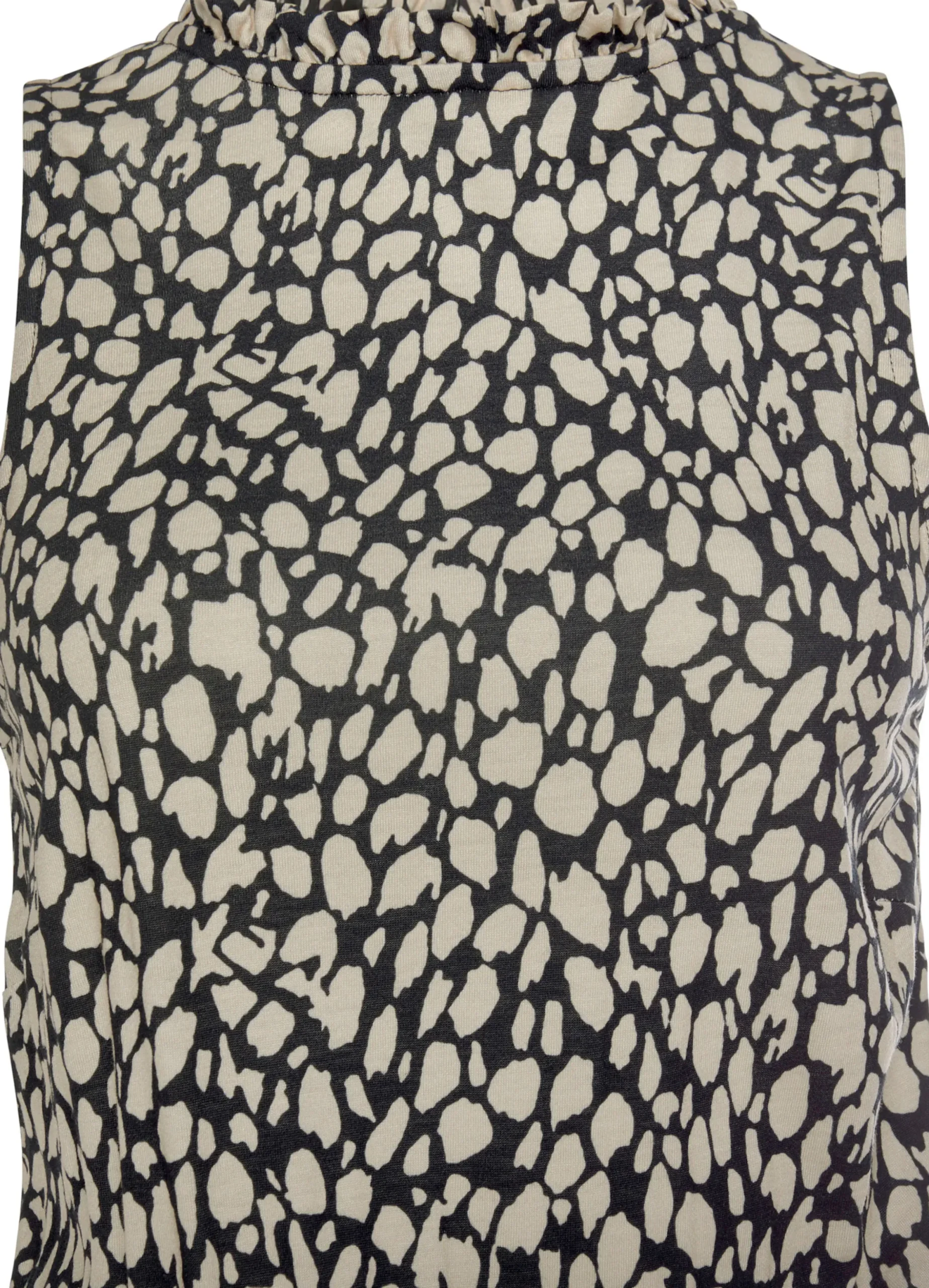 Strandkleider|Kleider|LASCANA Jerseykleid schwarz-beige-bedruckt