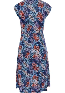Strandkleider|s.Oliver Jerseykleid blau-korallebedruckt